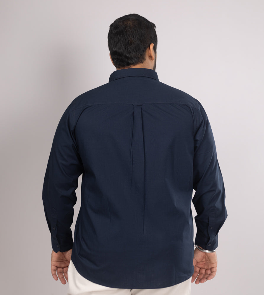 Plus Size Casual Shirt | 4XL - 10XL | 100% Linen | Navy
