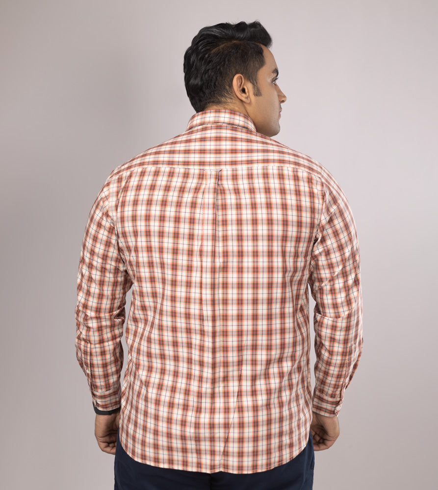 Plus Size Casual Shirt | 4XL - 10XL | 100% Cotton | Beige