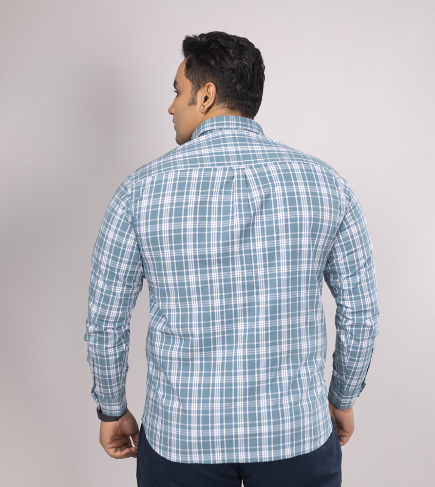 Plus Size Casual Shirt | 4XL - 10XL | 100% Cotton | Teal