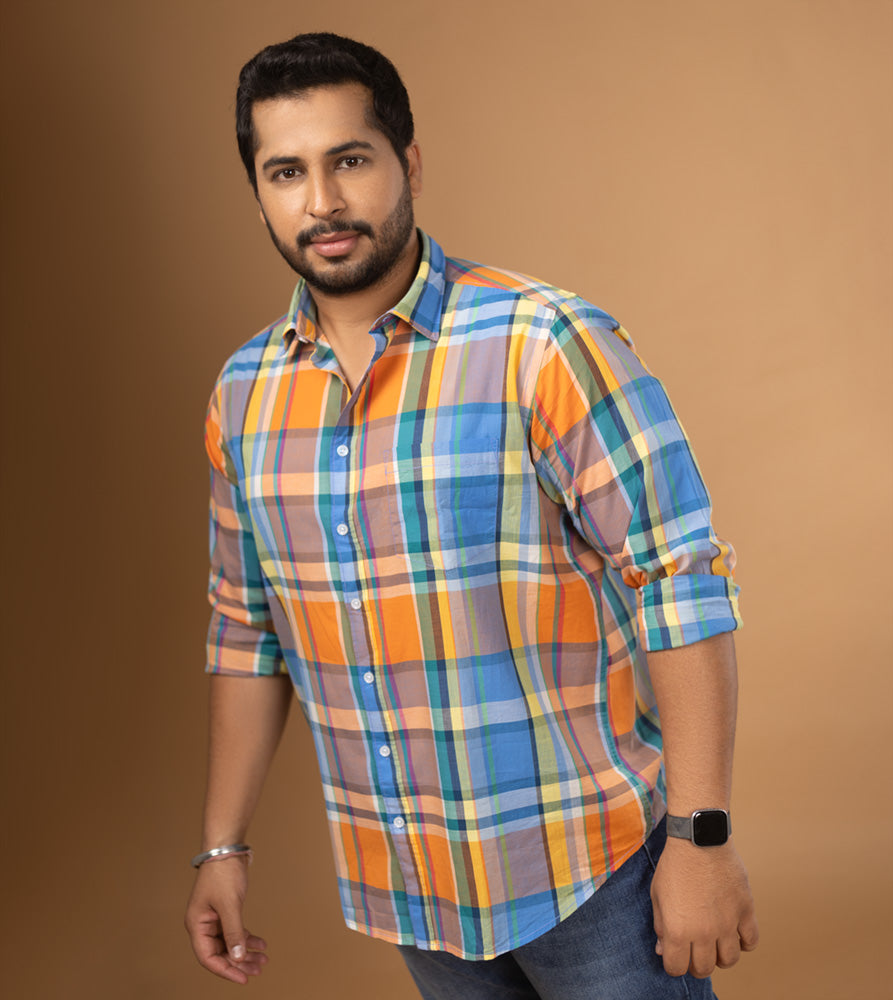 Plus Size Casual Shirt | 4XL - 10XL | 100% Cotton | Multicolour