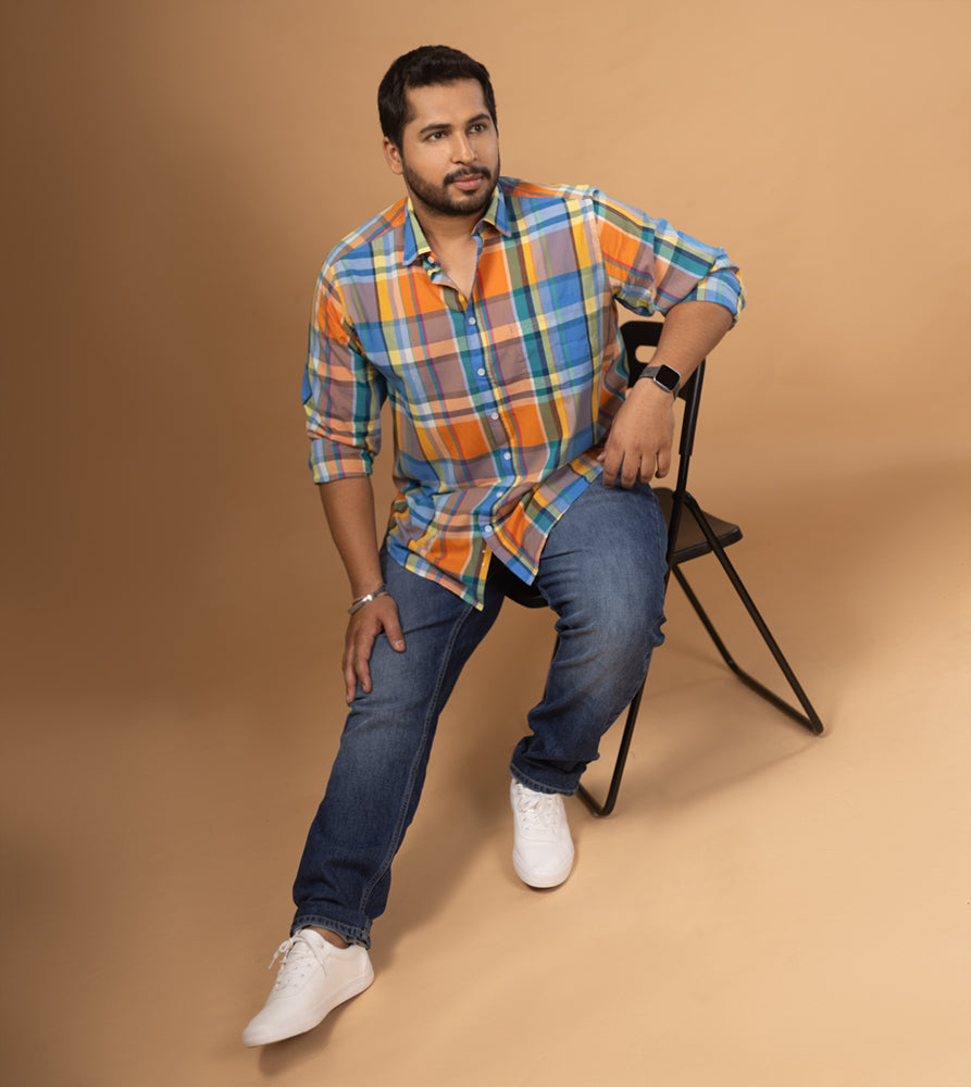 Plus Size Casual Shirt | 4XL - 10XL | 100% Cotton | Multicolour