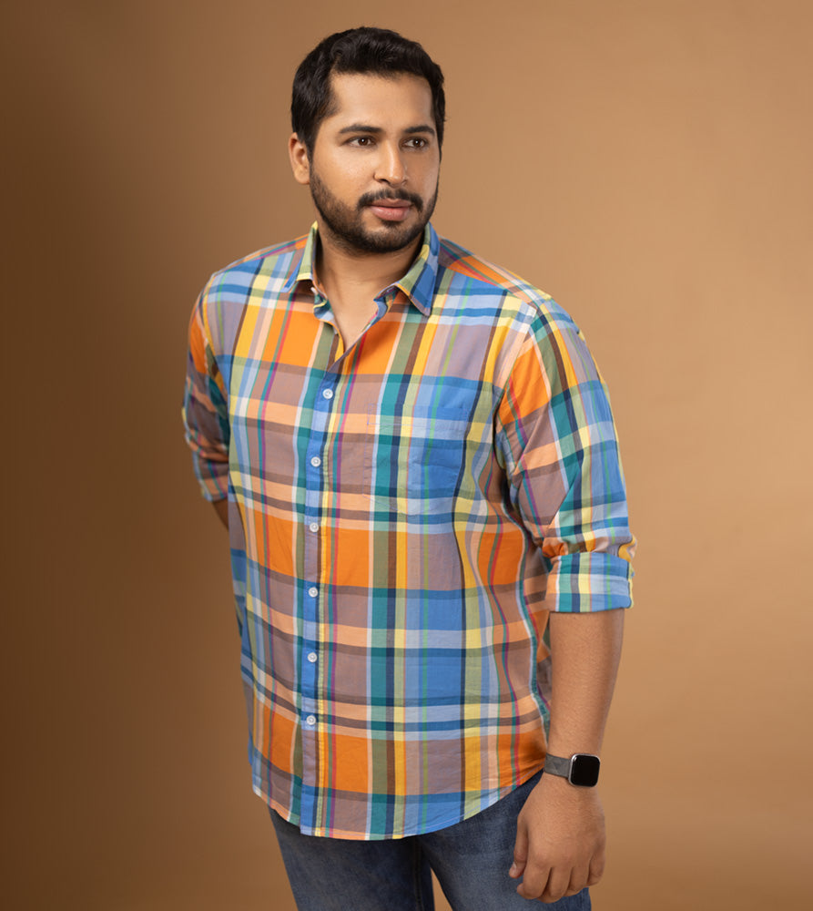 Plus Size Casual Shirt | 4XL - 10XL | 100% Cotton | Multicolour
