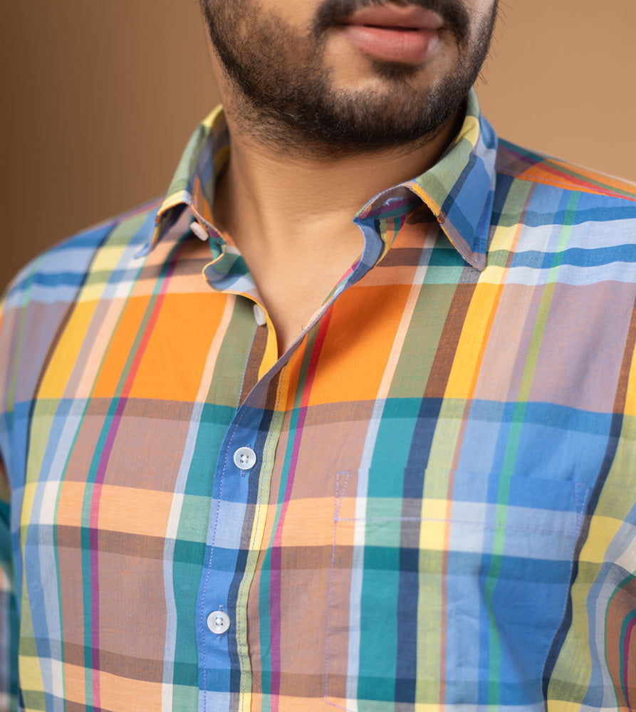 Plus Size Casual Shirt | 4XL - 10XL | 100% Cotton | Multicolour