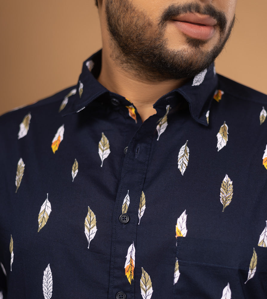 Plus Size Casual Shirt | 4XL - 10XL | 100% Cotton | Dark Navy