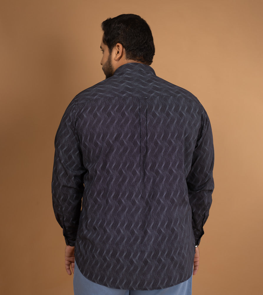 Plus Size Casual Shirt | 4XL - 10XL | 100% Cotton | Black