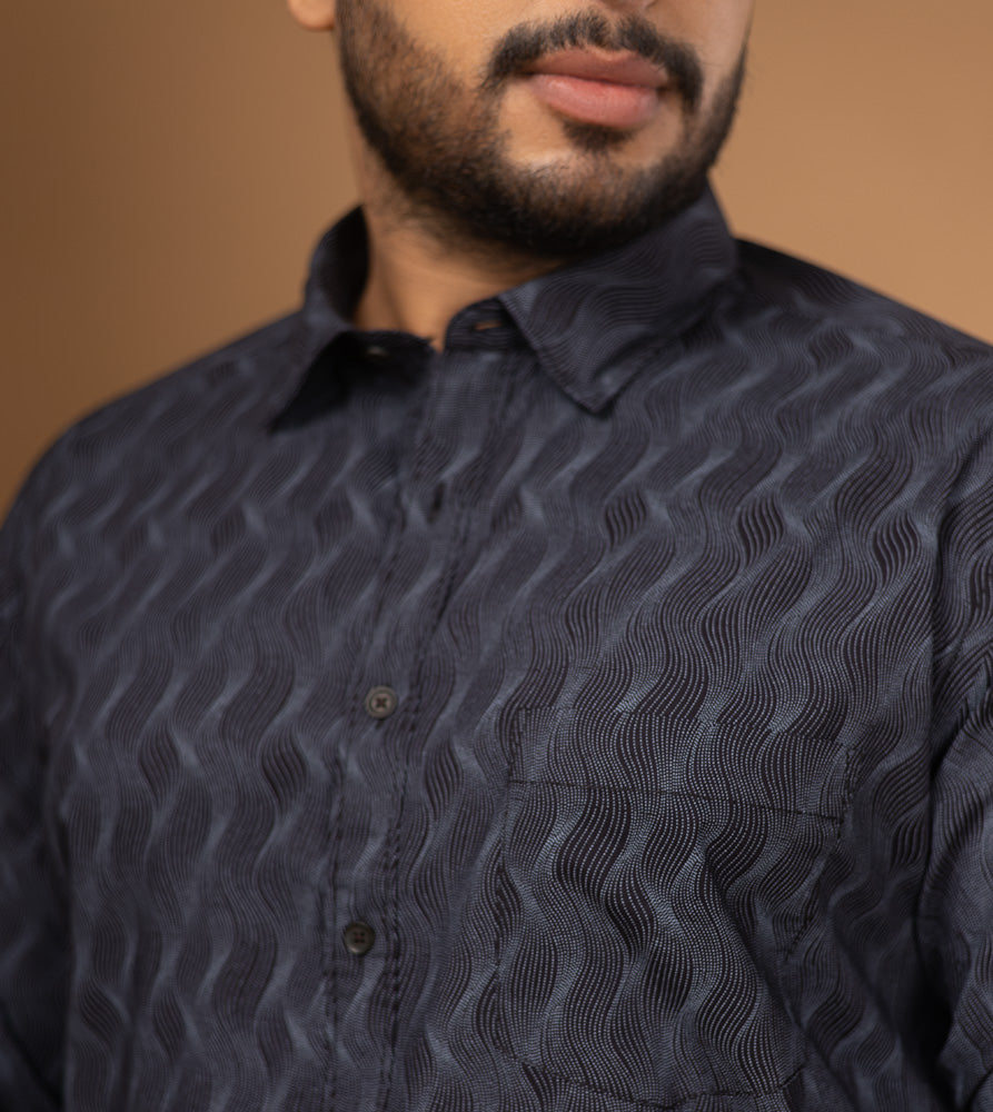 Plus Size Casual Shirt | 4XL - 10XL | 100% Cotton | Black