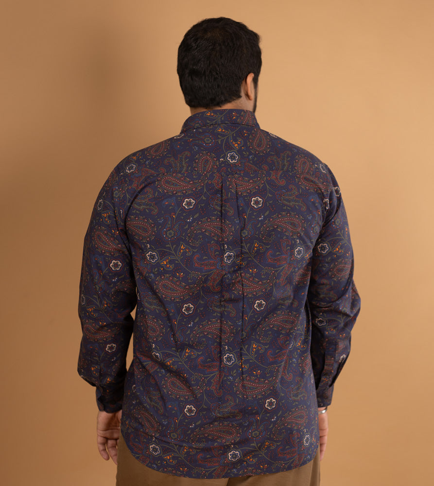 Plus Size Casual Shirt | 4XL - 10XL | 100% Cotton | Blue