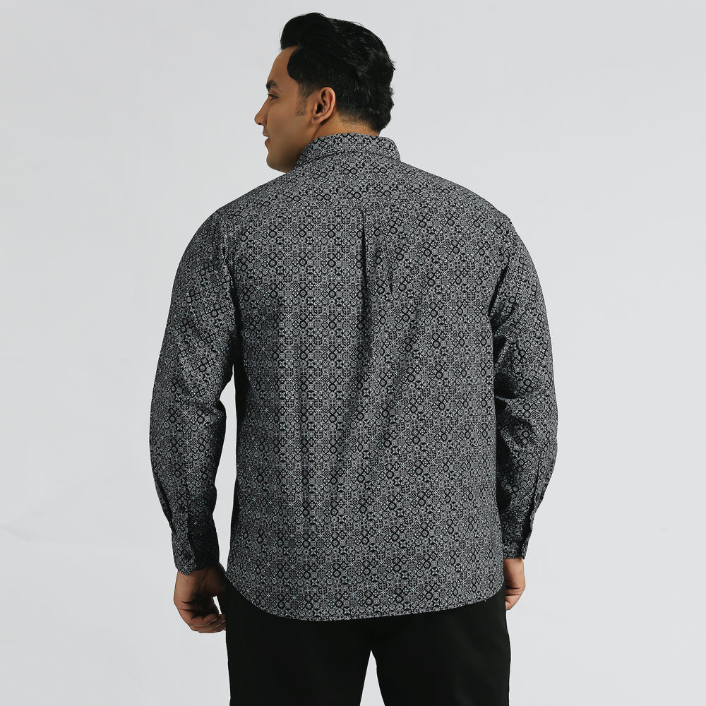 lus Size Casual Shirt | 4XL - 10XL | 100% Cotton | Grey