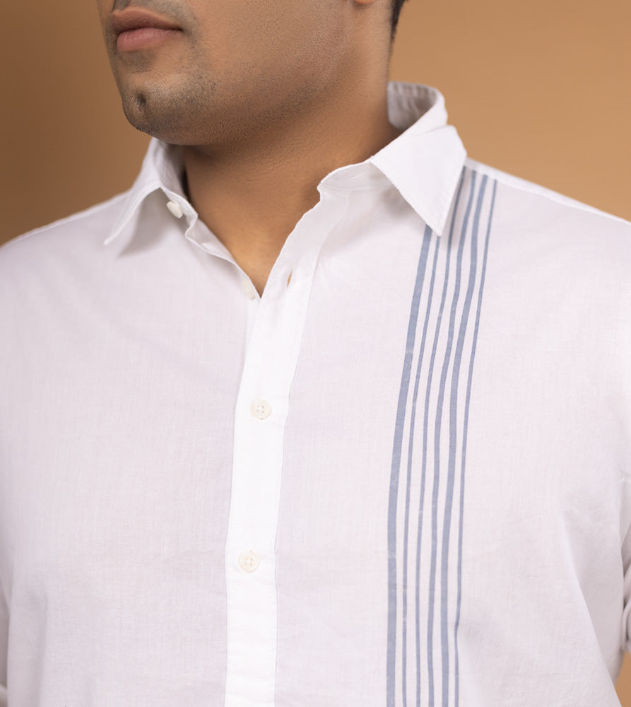 Plus Size Casual Shirt | 4XL - 10XL | 100% Cotton | White