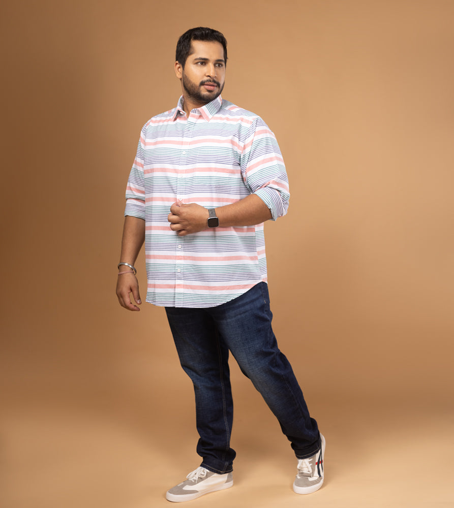 Plus Size Casual Shirt | 4XL - 10XL | 100% Cotton | Multicolour