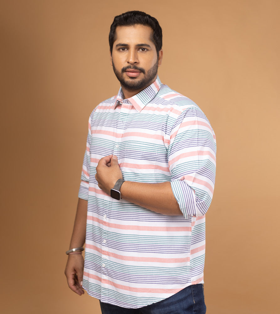 Plus Size Casual Shirt | 4XL - 10XL | 100% Cotton | Multicolour