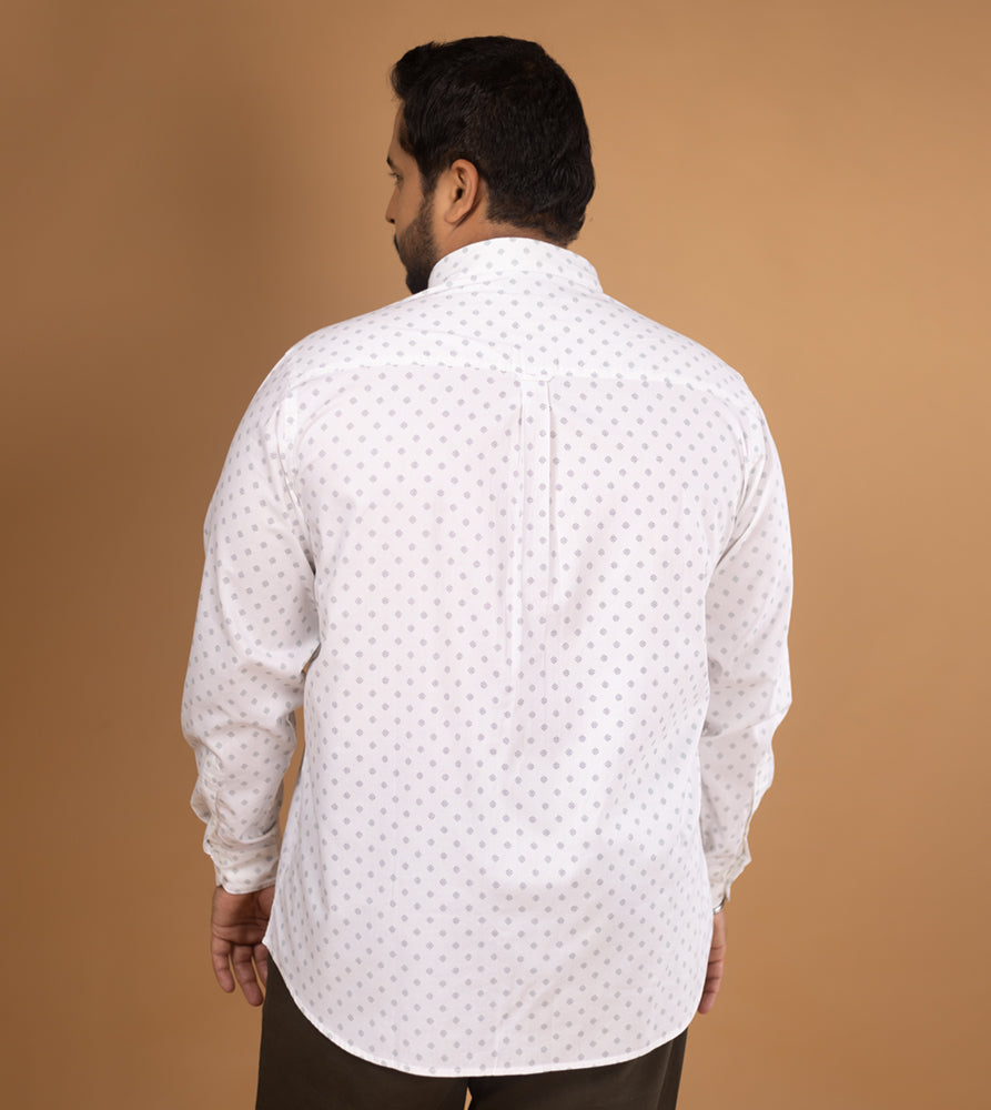 Plus Size Casual Shirt | 4XL - 10XL | 100% Cotton | White