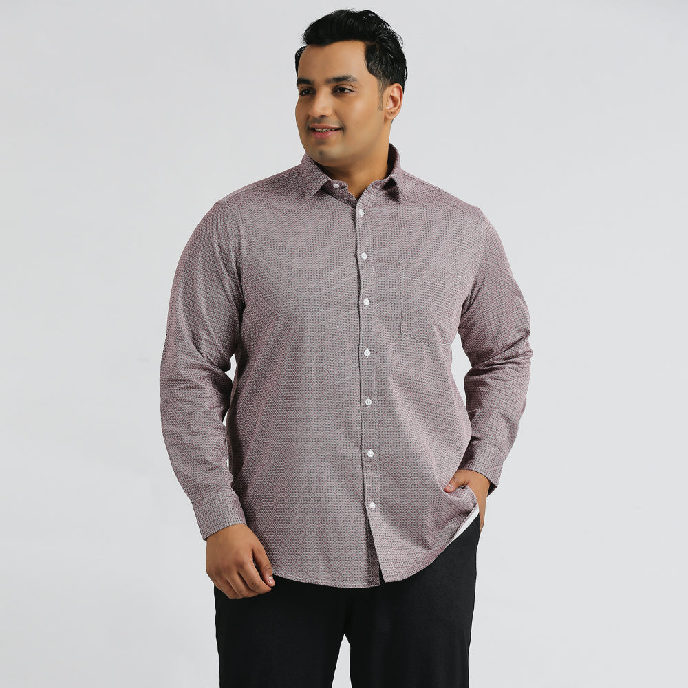 Plus Size Casual Shirt | 4XL - 10XL | 100% Cotton | Maroon