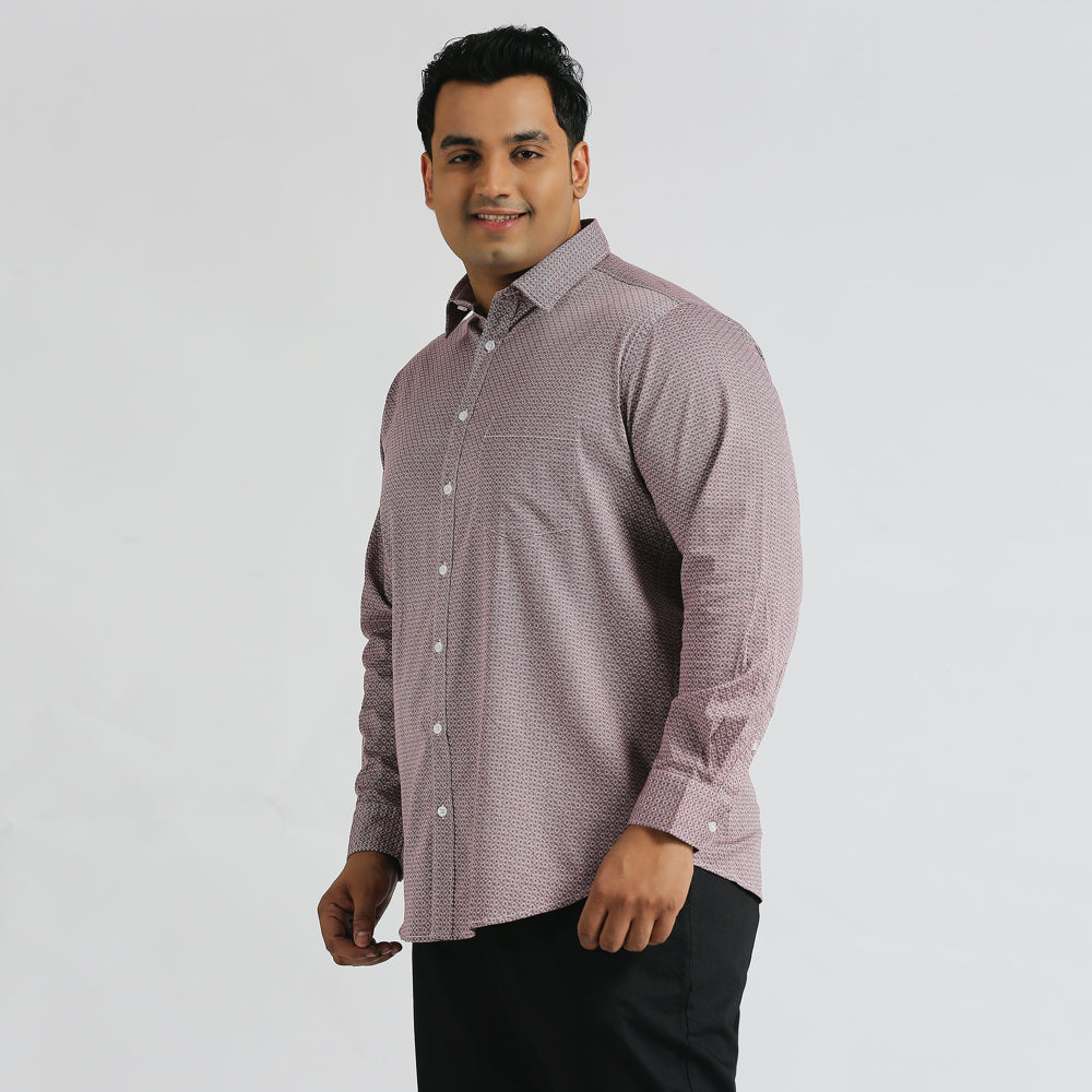 Plus Size Casual Shirt | 4XL - 10XL | 100% Cotton | Maroon
