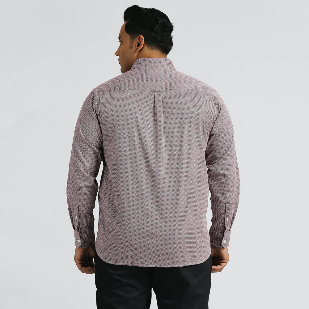 Plus Size Casual Shirt | 4XL - 10XL | 100% Cotton | Maroon