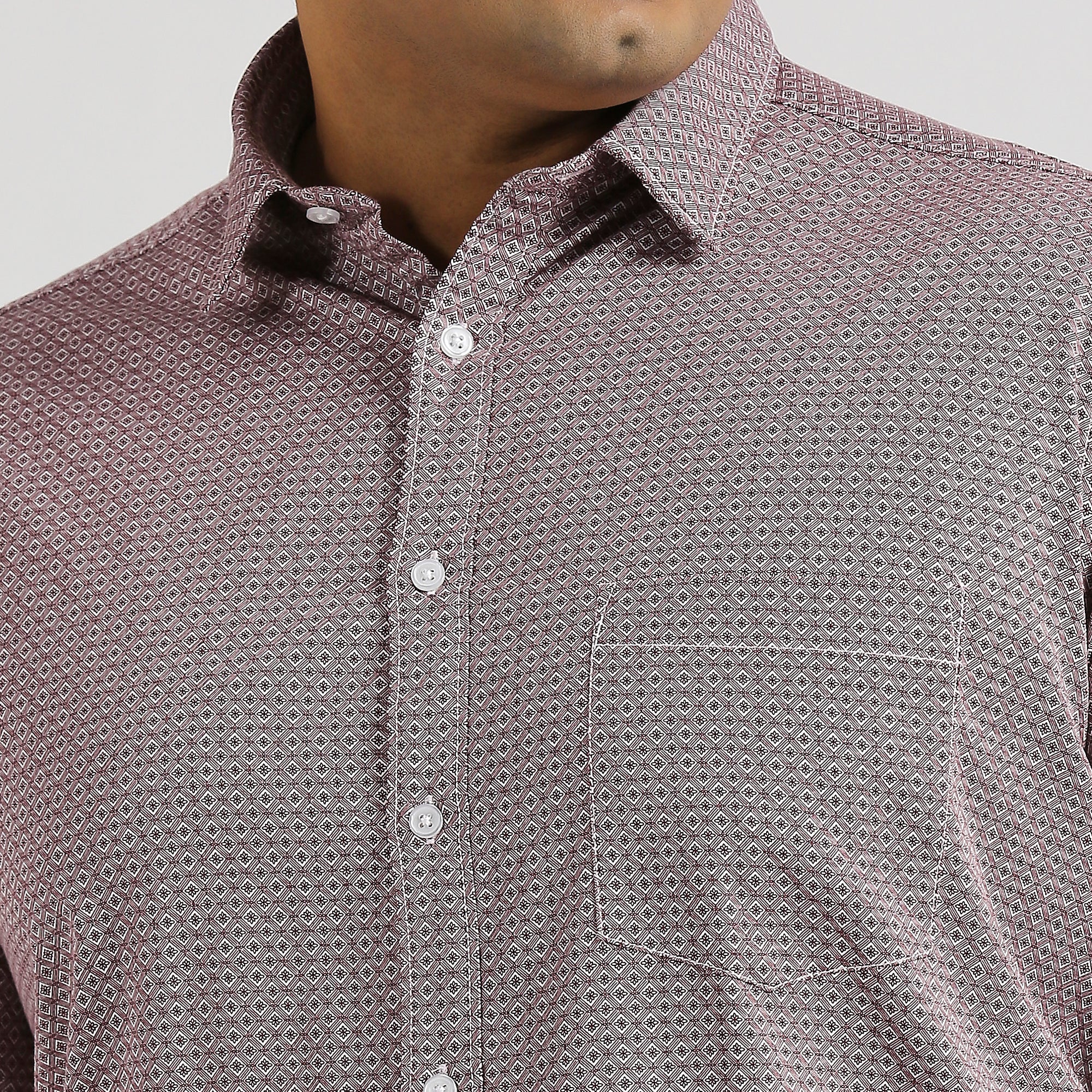Plus Size Casual Shirt | 4XL - 10XL | 100% Cotton | Maroon