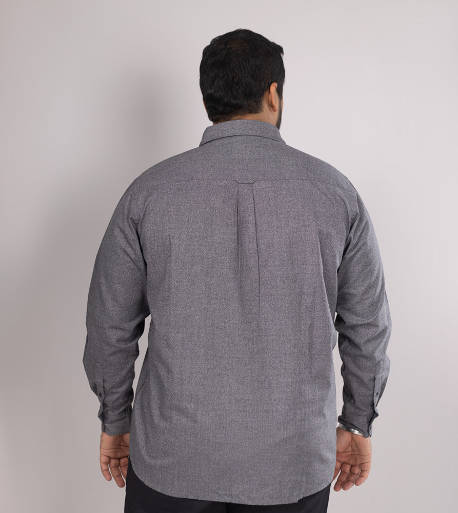 Plus Size Casual Shirt | 4XL - 10XL | 100% Cotton | Grey