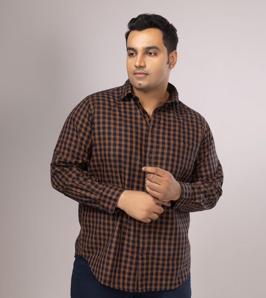 Plus Size Casual Shirt | 4XL - 10XL | 100% Cotton | Yellow