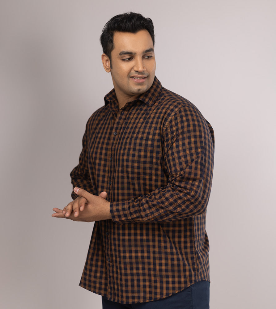 Plus Size Casual Shirt | 4XL - 10XL | 100% Cotton | Yellow