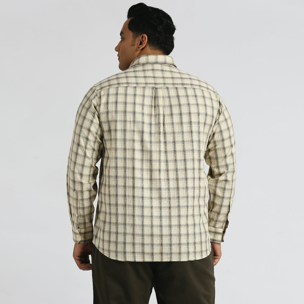 Plus Size Casual Shirt | 4XL - 10XL | 100% Cotton | Ecru