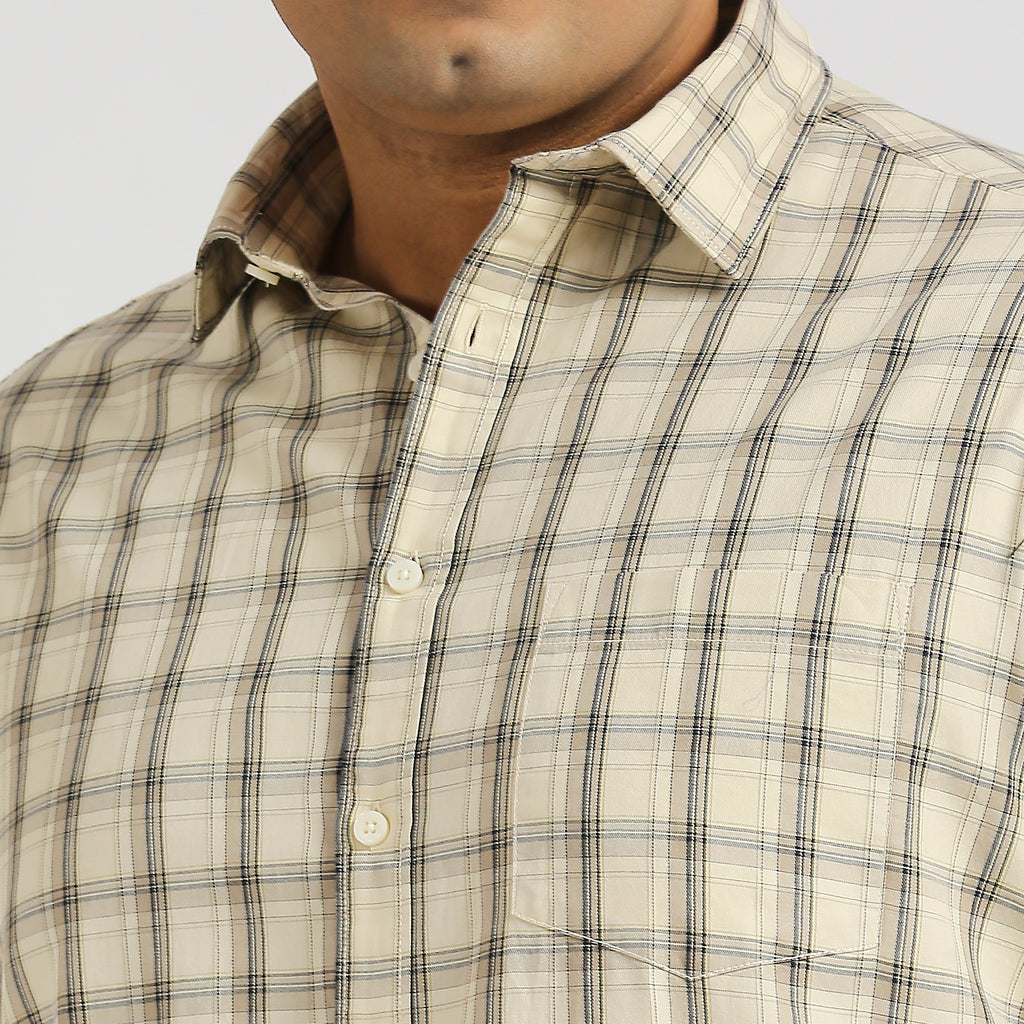 Plus Size Casual Shirt | 4XL - 10XL | 100% Cotton | Ecru