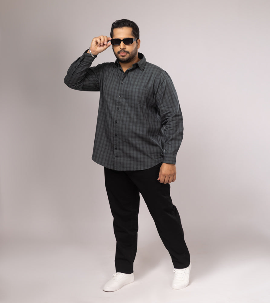 Plus Size Casual Shirt | 4XL - 10XL | 100% Cotton | Dark Green