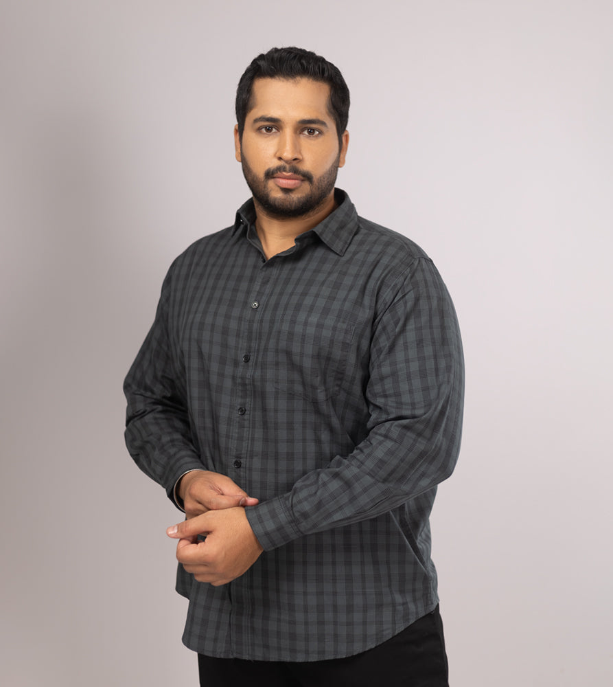 Plus Size Casual Shirt | 4XL - 10XL | 100% Cotton | Dark Green