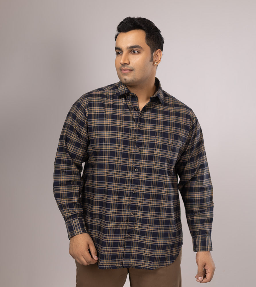 Plus Size Casual Shirt | 4XL - 10XL | 100% Cotton | Yellow