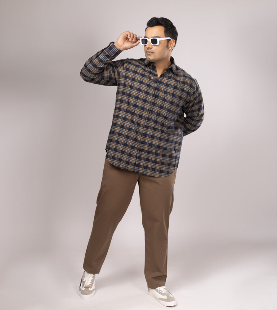 Plus Size Casual Shirt | 4XL - 10XL | 100% Cotton | Yellow