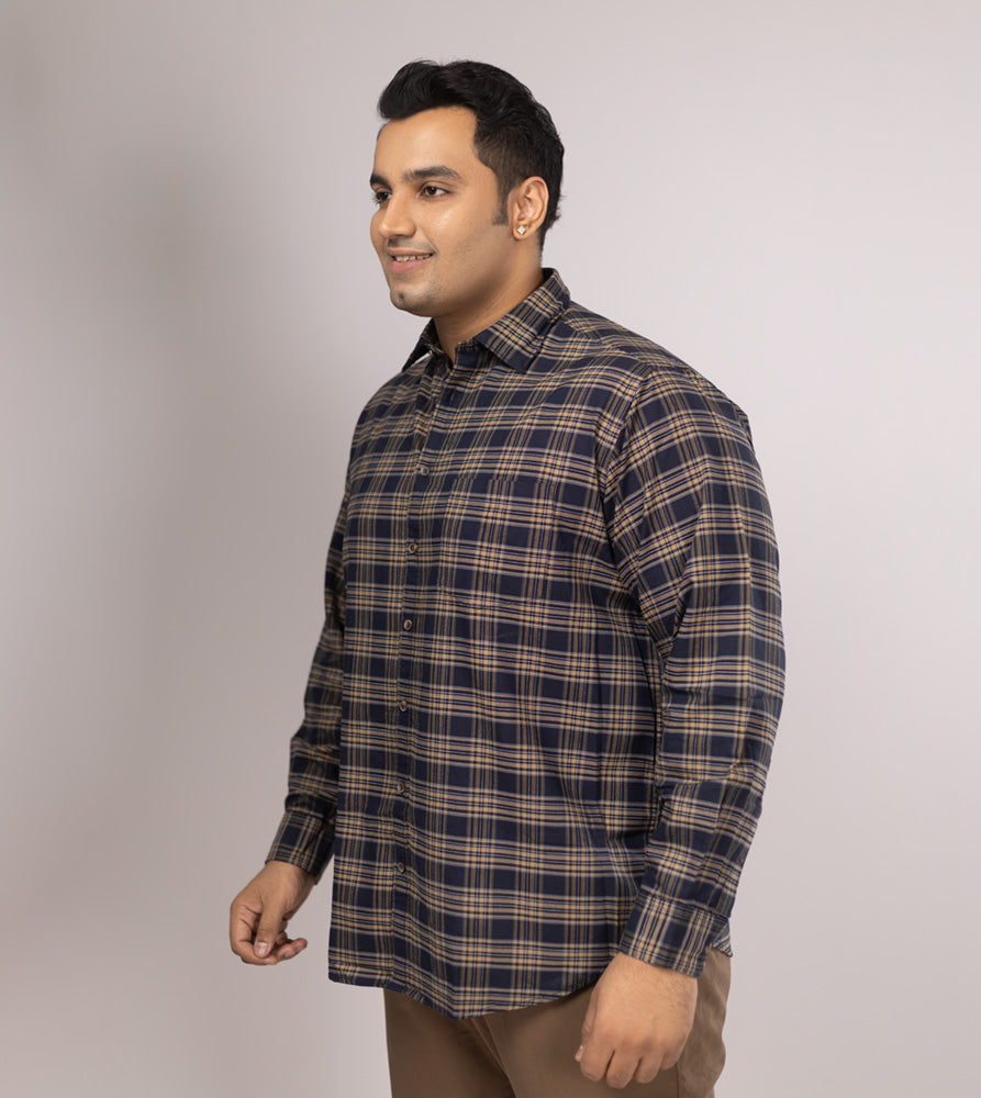 Plus Size Casual Shirt | 4XL - 10XL | 100% Cotton | Yellow