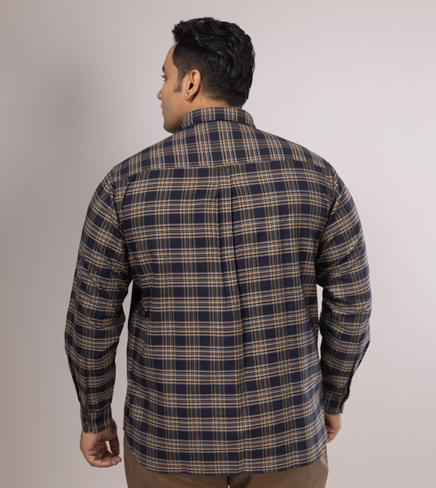 Plus Size Casual Shirt | 4XL - 10XL | 100% Cotton | Yellow