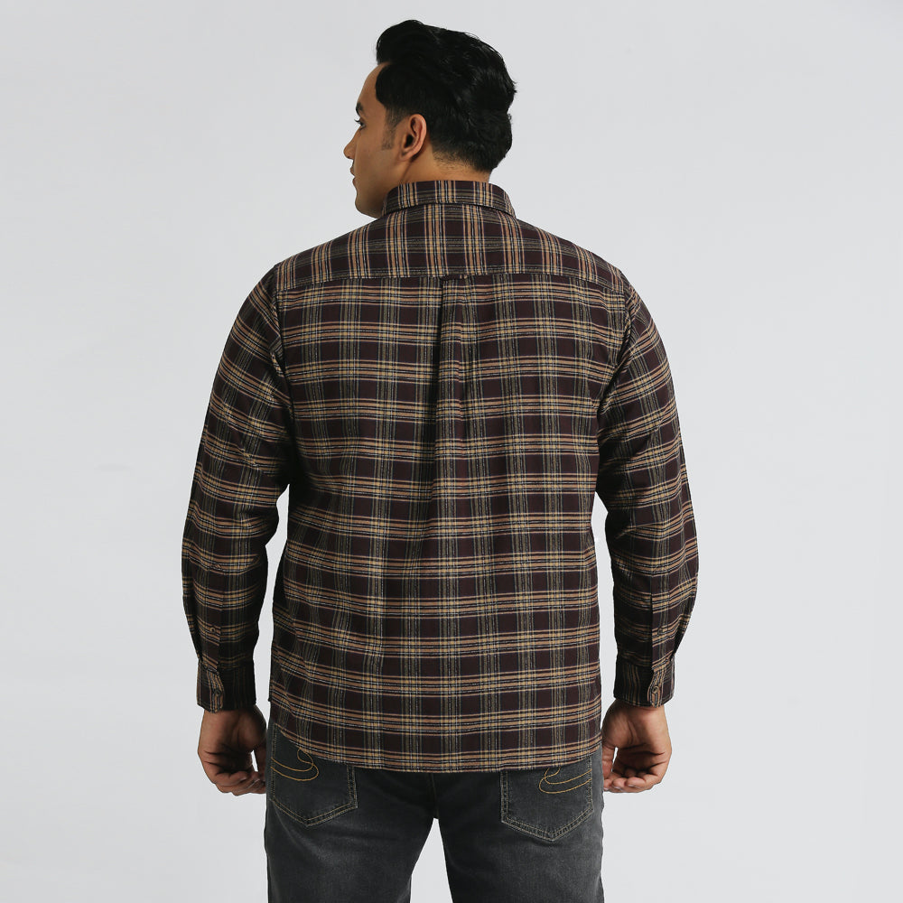 Plus Size Casual Shirt | 4XL - 10XL | 100% Cotton | Brown