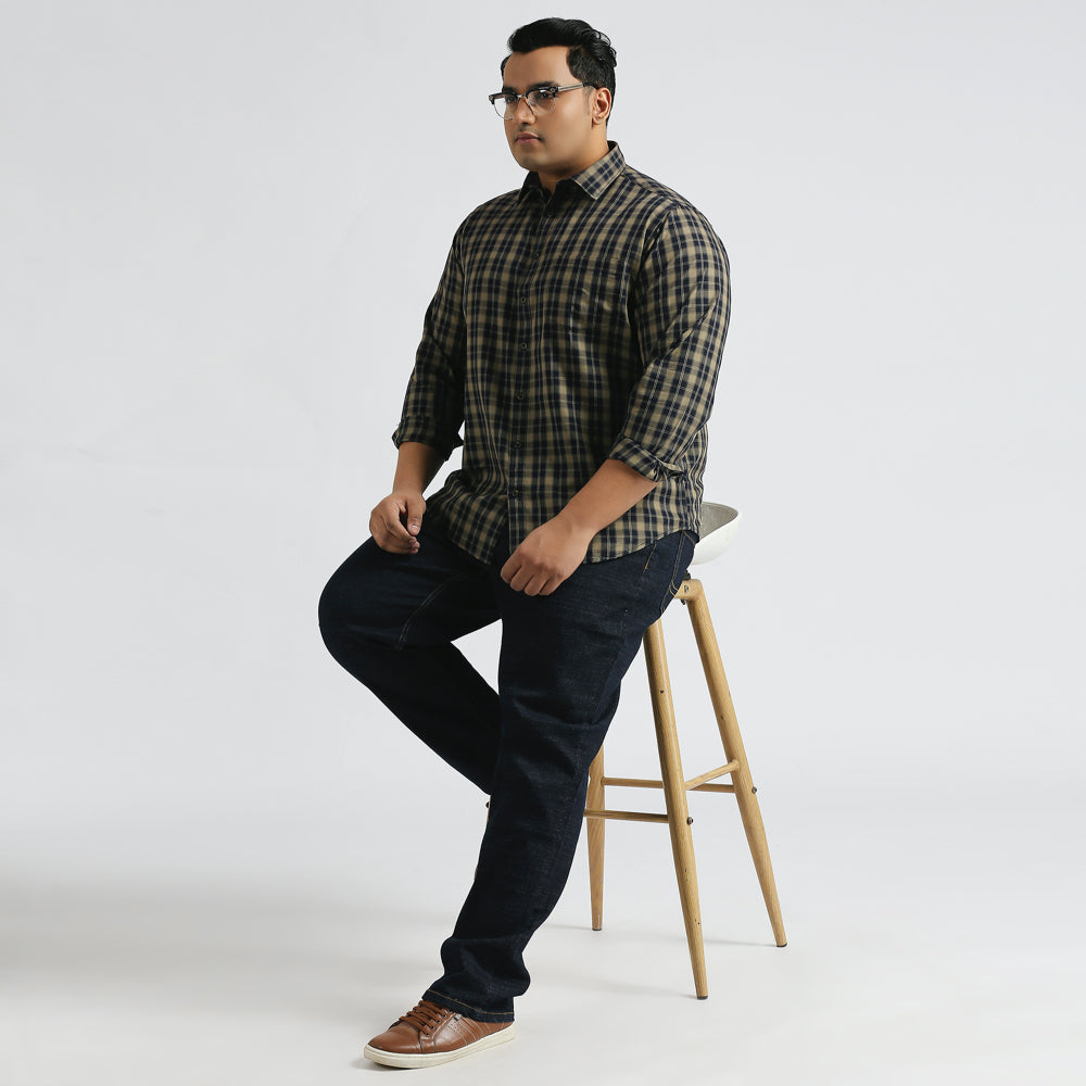 Plus Size Casual Shirt | 4XL - 10XL | 100% Cotton | Light Yellow