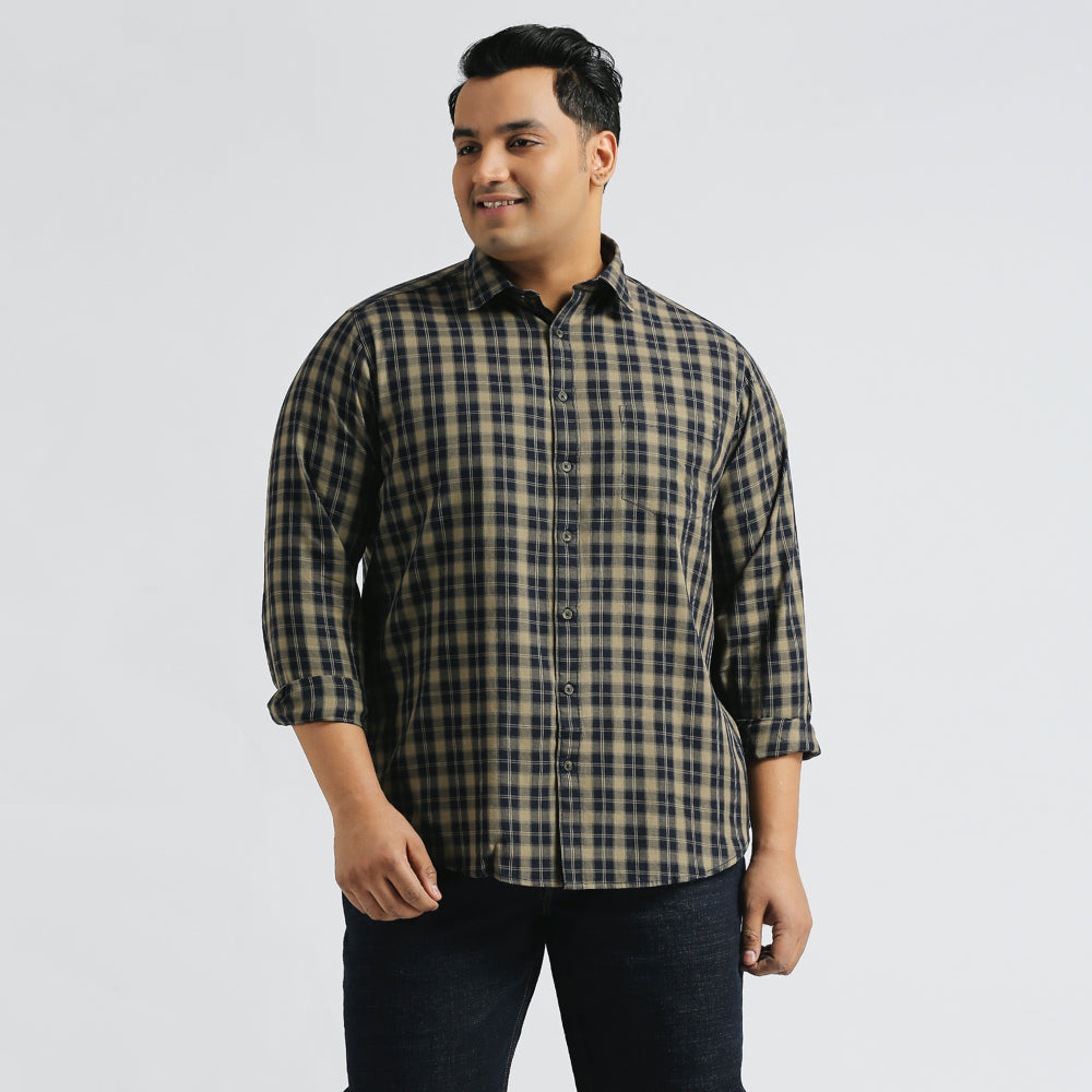 Plus Size Casual Shirt | 4XL - 10XL | 100% Cotton | Light Yellow