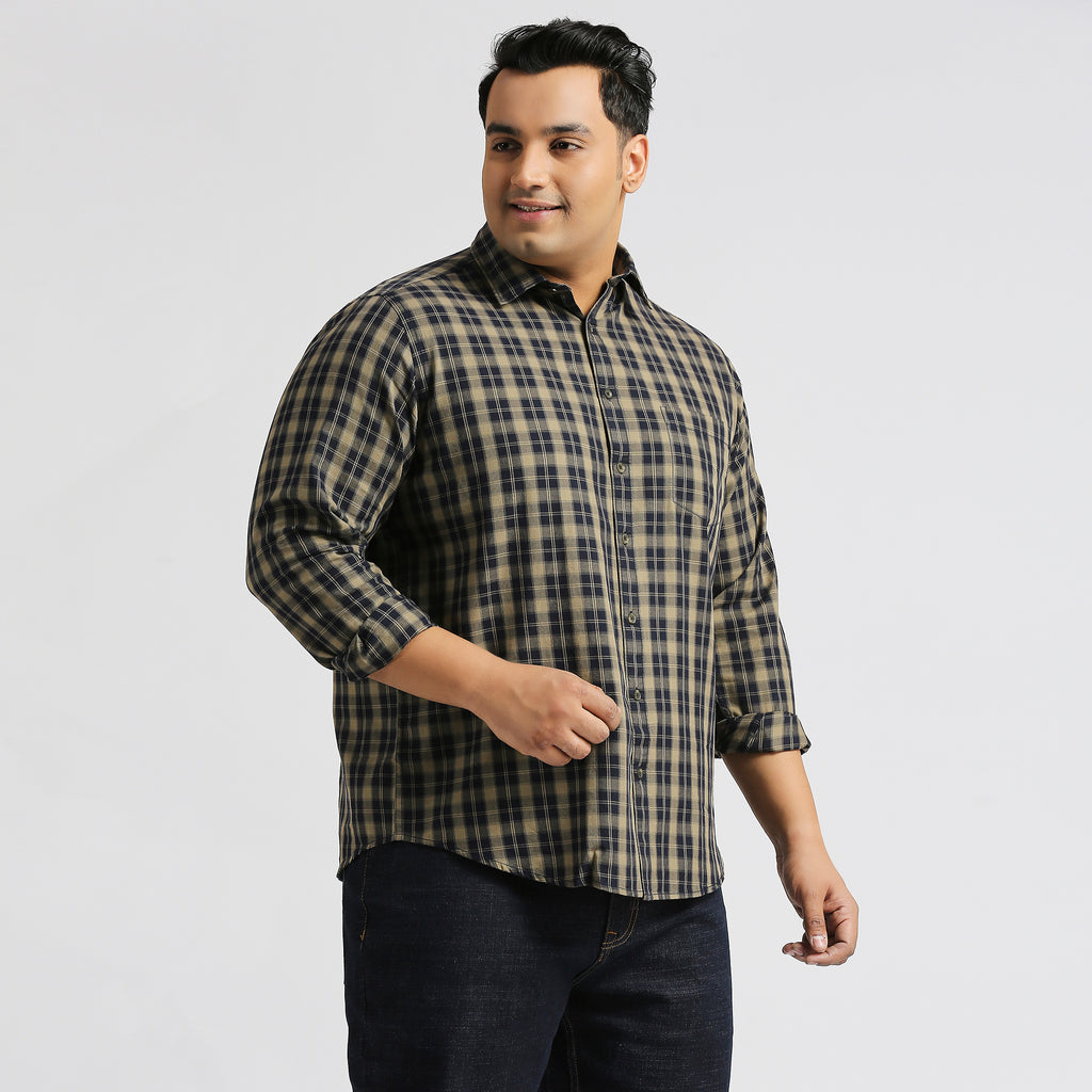 Plus Size Casual Shirt | 4XL - 10XL | 100% Cotton | Light Yellow