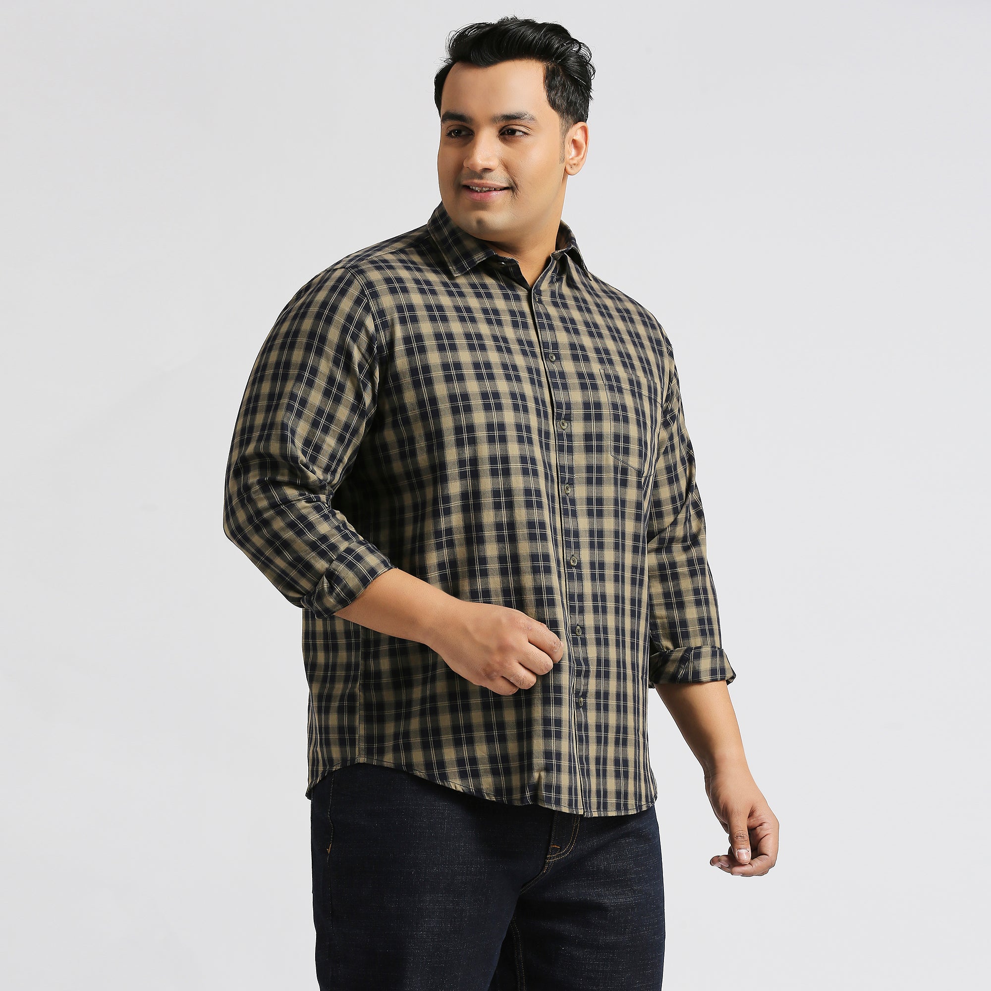 Plus Size Casual Shirt | 4XL - 10XL | 100% Cotton | Light Yellow