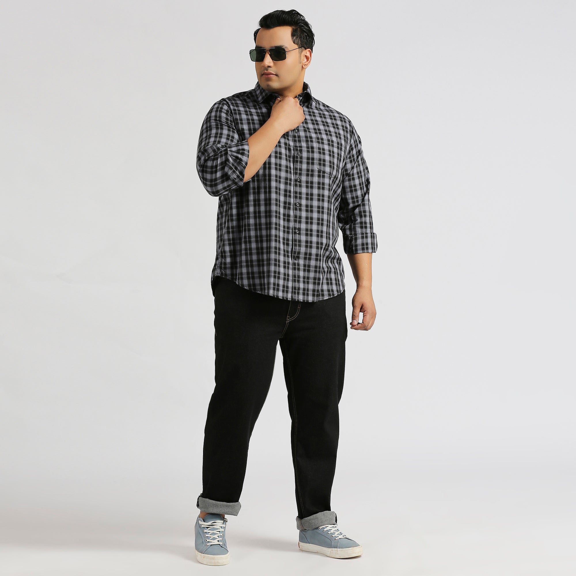 Plus Size Casual Shirt | 4XL - 10XL | 100% Cotton | Brown