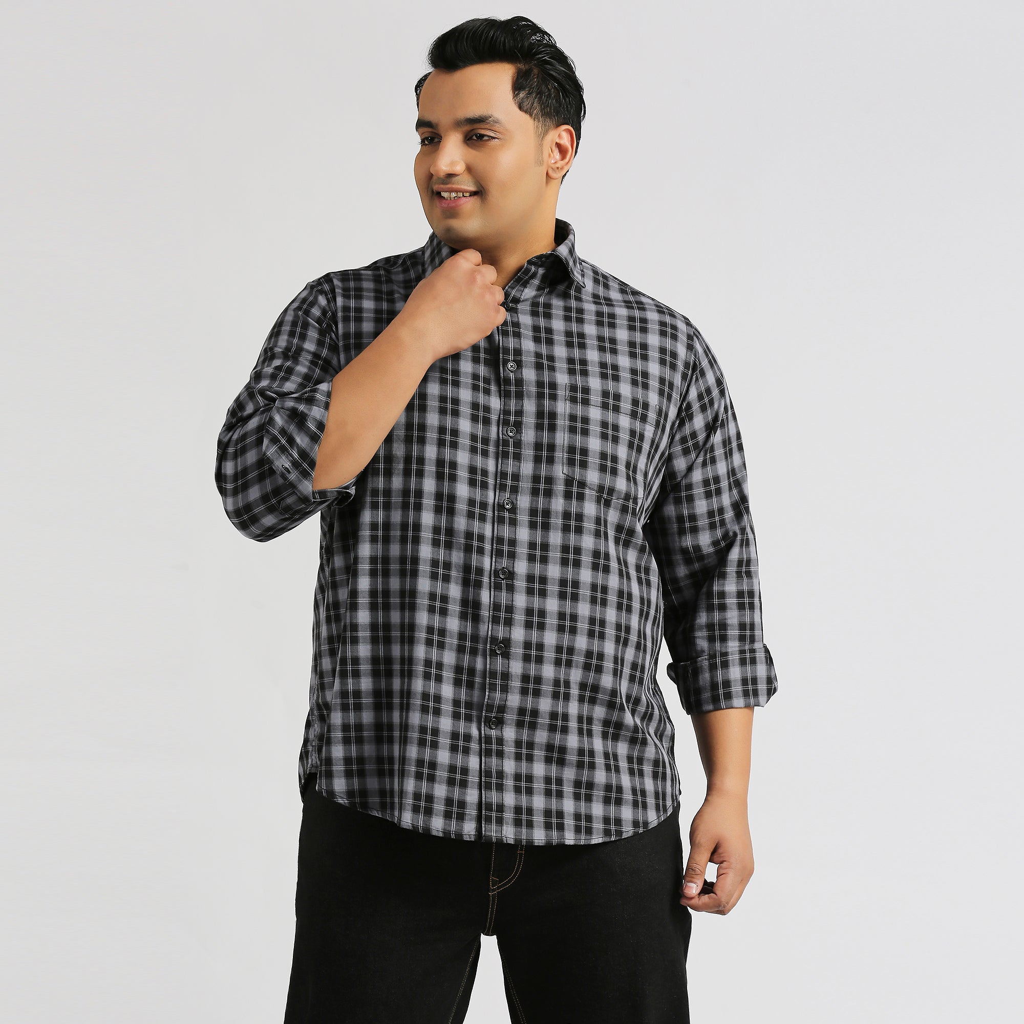 Plus Size Casual Shirt | 4XL - 10XL | 100% Cotton | Brown