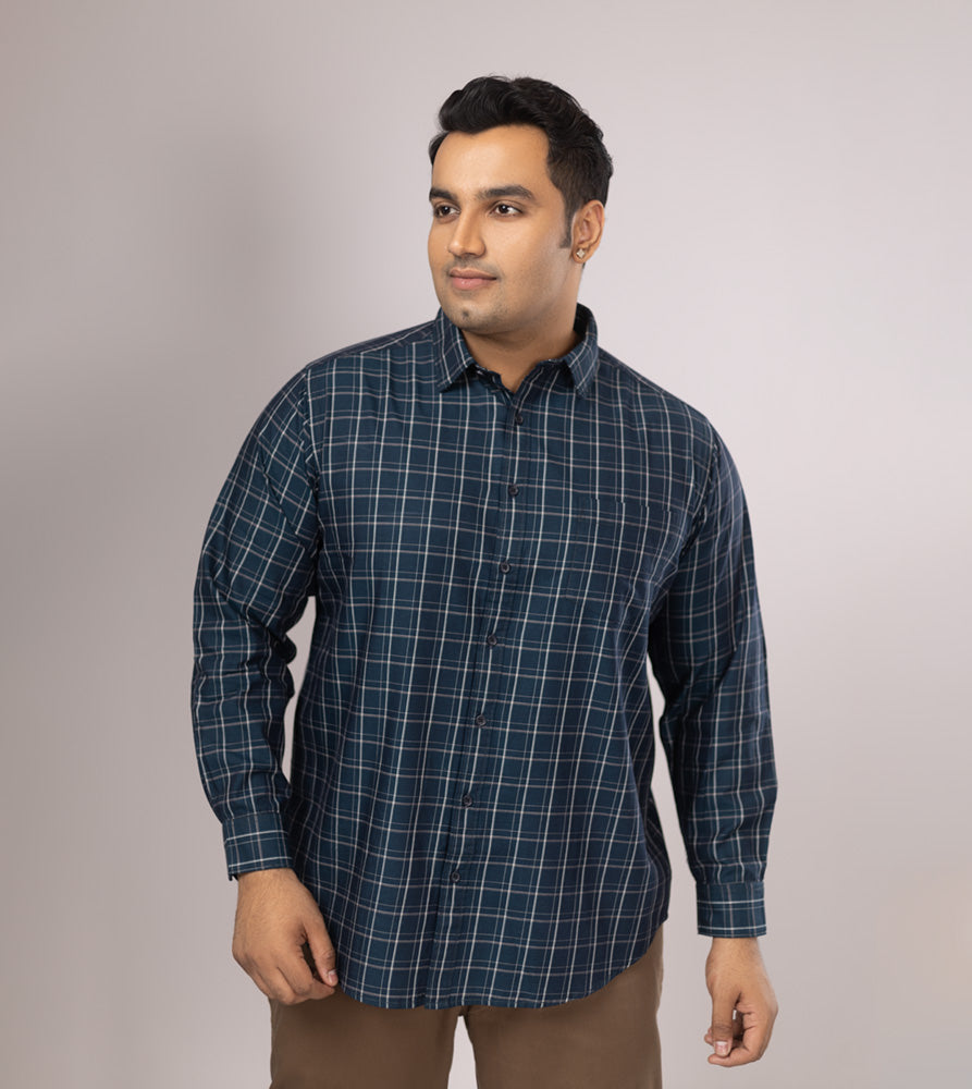 Plus Size Casual Shirt | 4XL - 10XL | 100% Cotton | Teal