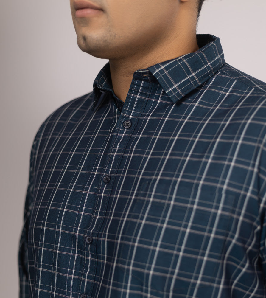 Plus Size Casual Shirt | 4XL - 10XL | 100% Cotton | Teal