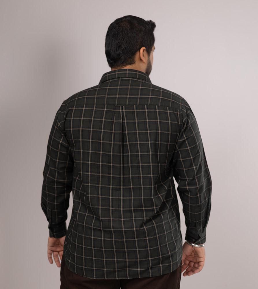 Plus Size Casual Shirt For Men | 4XL - 10XL | 100% Cotton | Green