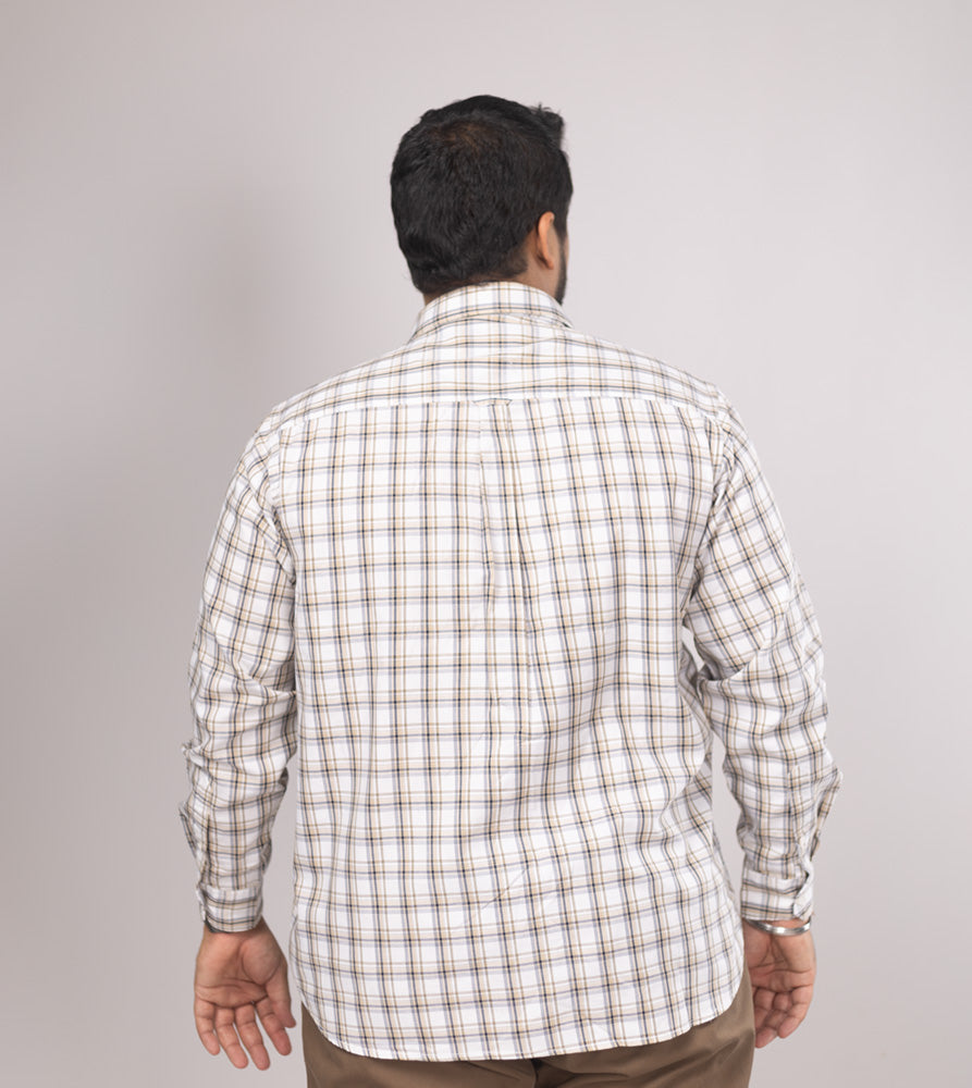 Plus Size Casual Shirt | 4XL - 10XL | 100% Cotton | Natural