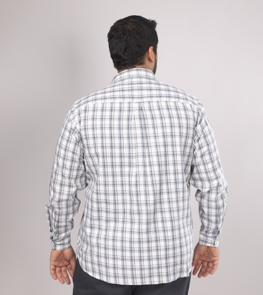 Plus Size Casual Shirt | 4XL - 10XL | 100% Cotton | White