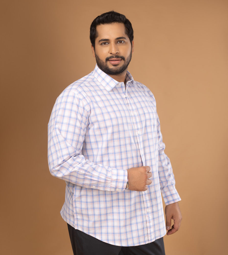 Plus Size Casual Shirt | 4XL - 10XL | 100% Cotton | White