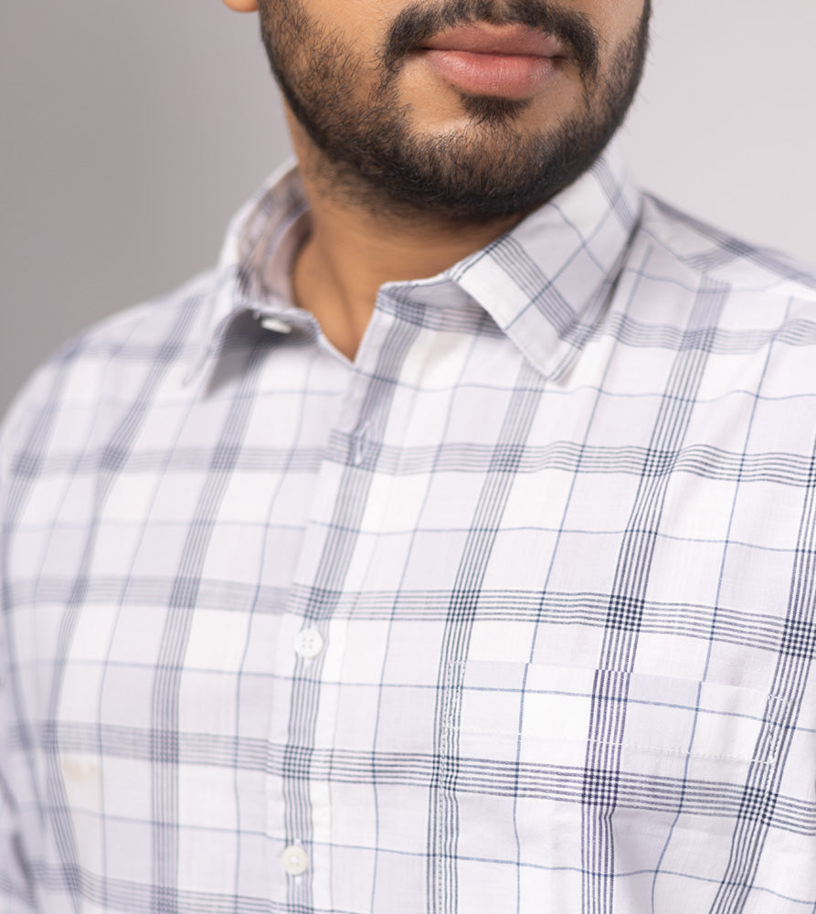 Plus Size Casual Shirt | 4XL - 10XL | 100% Cotton | Off White