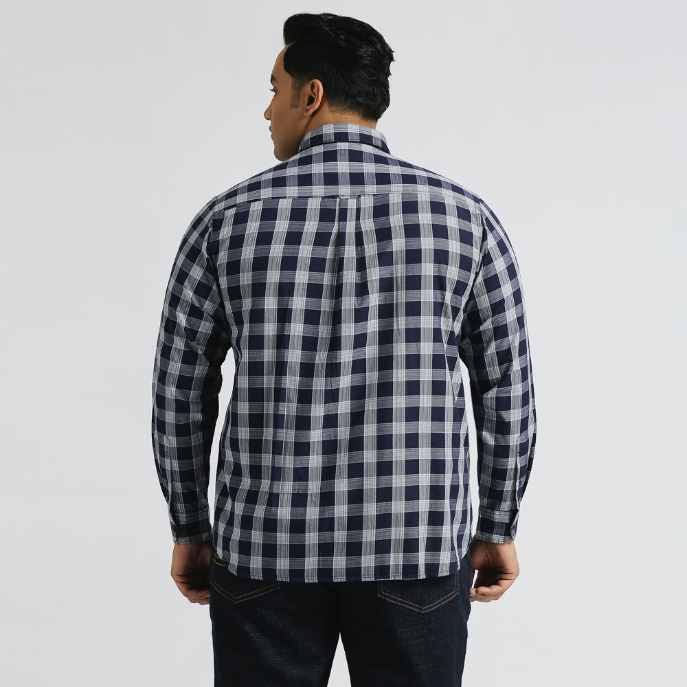 Plus Size Casual Shirt | 4XL - 10XL | 100% Cotton | Navy