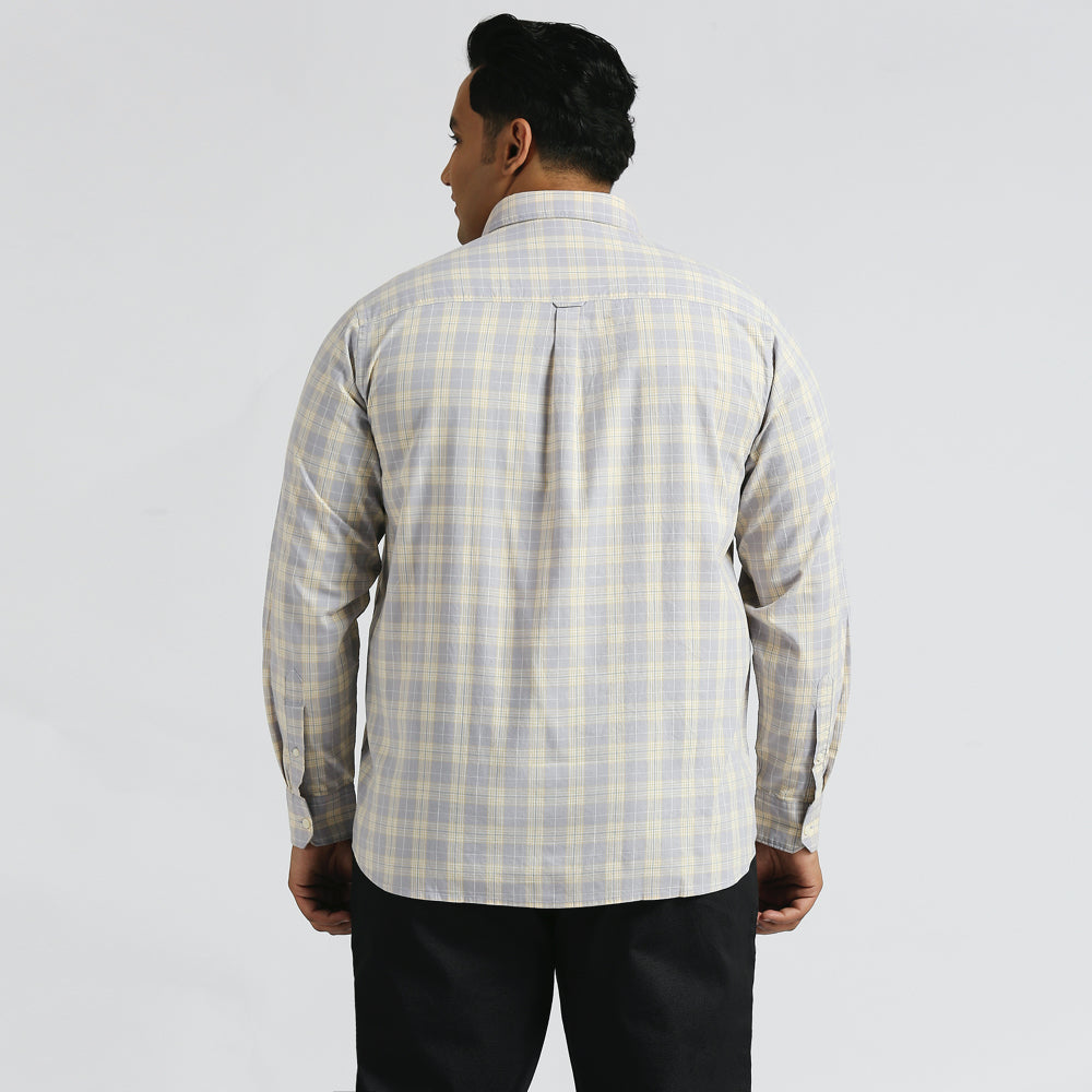 Plus Size Casual Shirt | 4XL - 10XL | 100% Cotton | Grey