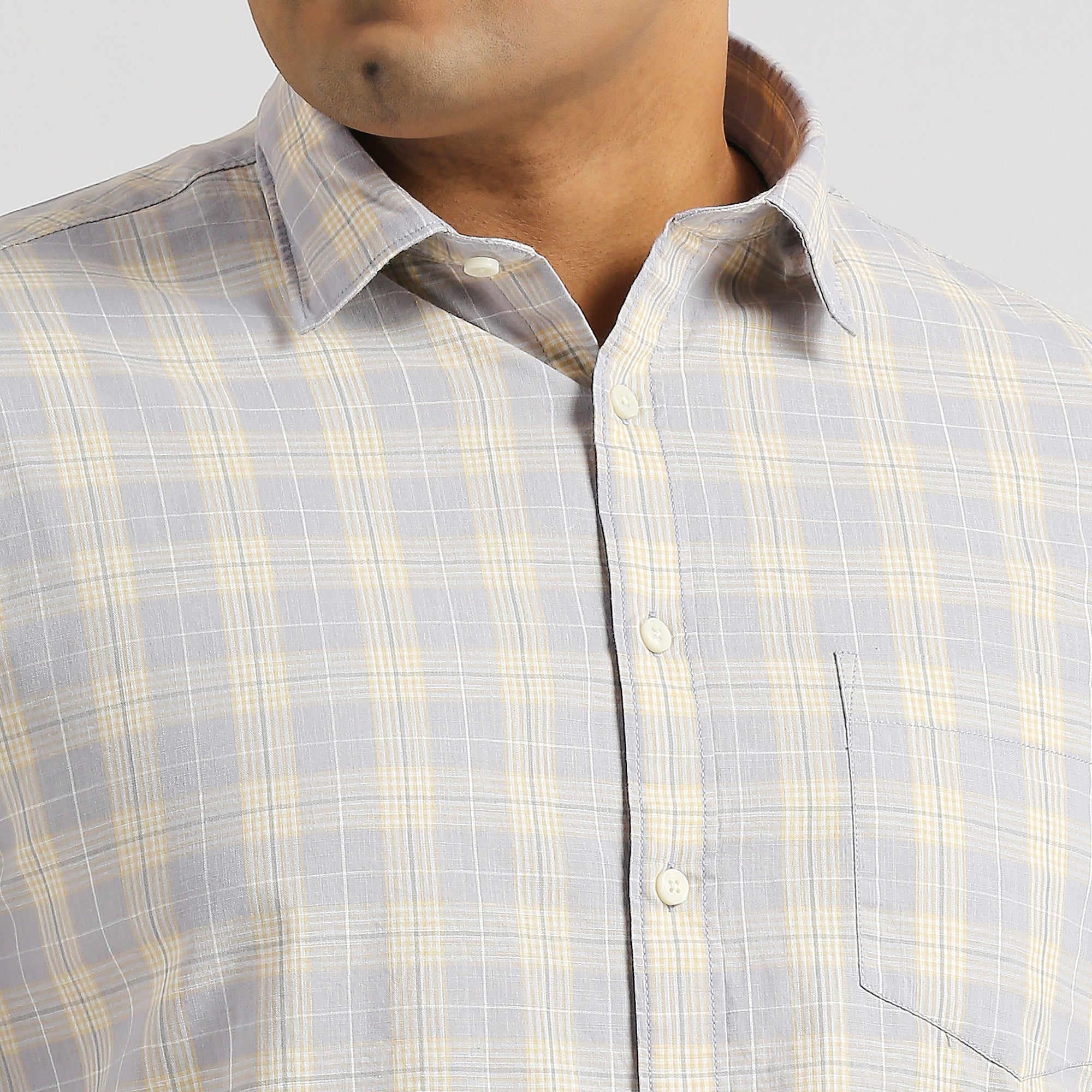 Plus Size Casual Shirt | 4XL - 10XL | 100% Cotton | Grey