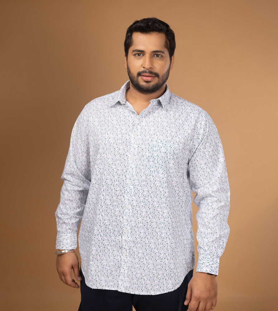 Plus Size Casual Shirt | 4XL - 10XL | 100% Cotton | Blue