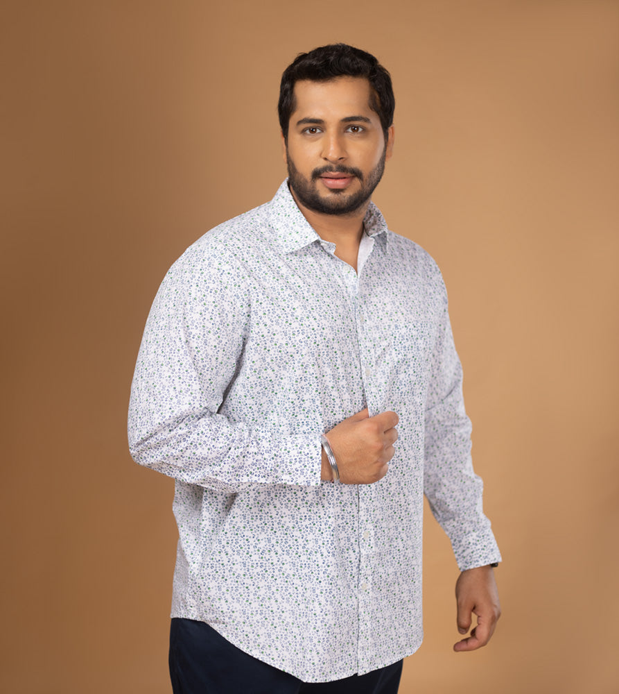 Plus Size Casual Shirt | 4XL - 10XL | 100% Cotton | Blue